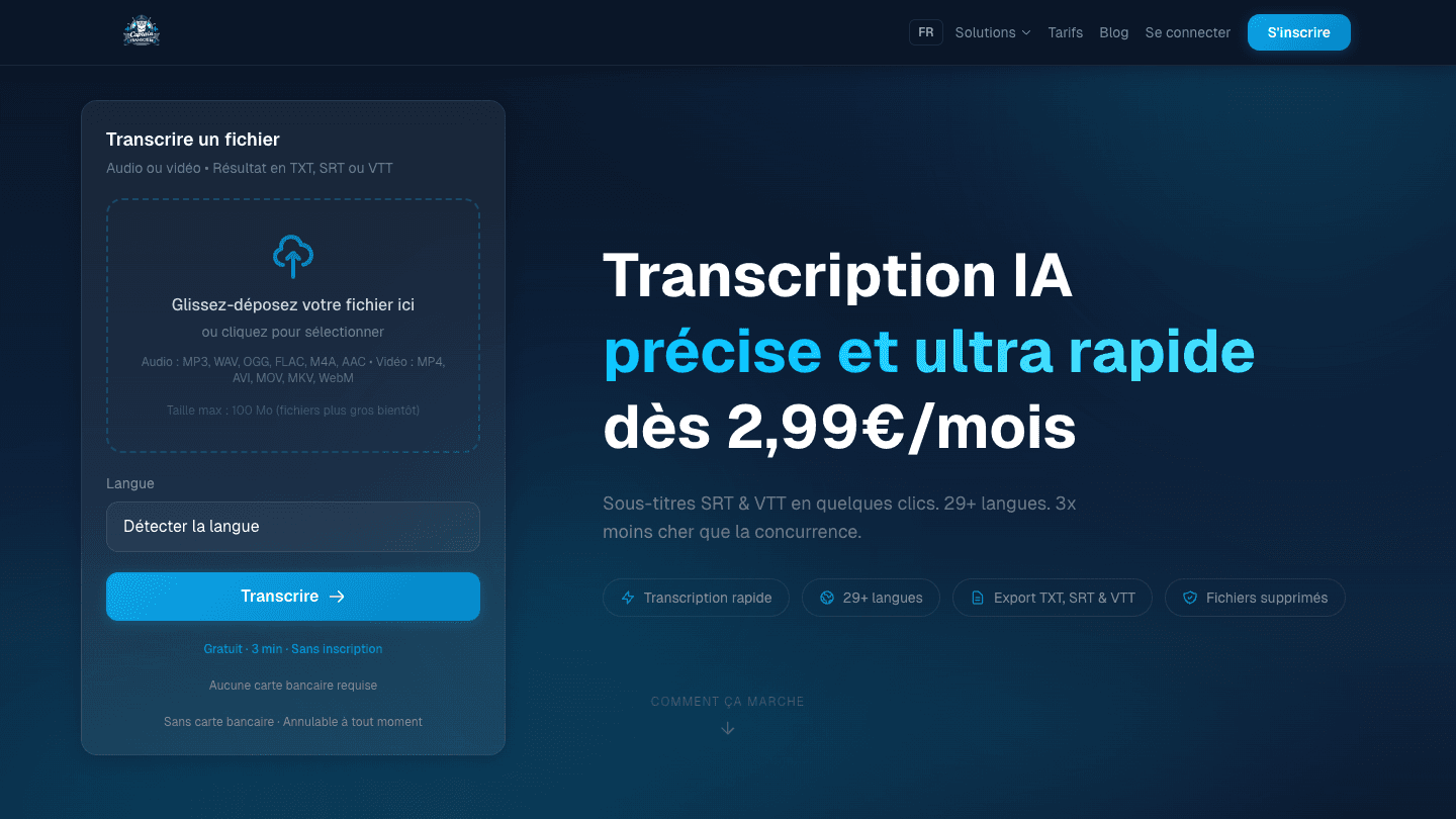 Capture d'écran de Captain Transcribe