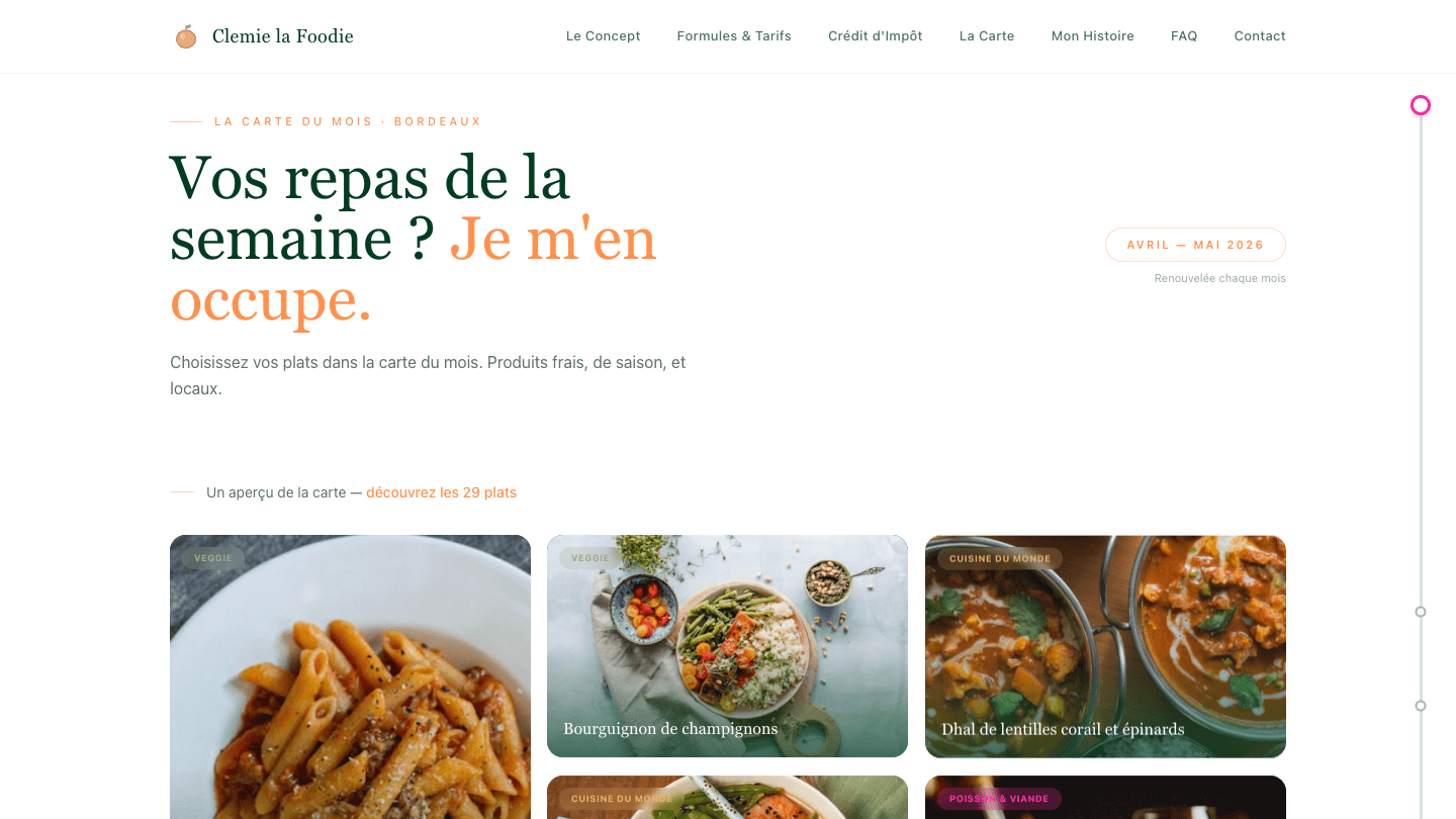 Capture d'écran de Clemie la Foodie